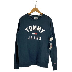 【中古】トミージーンズ tommy jeans ロゴプリント クルーネックプルオーバー レディース JPN：M