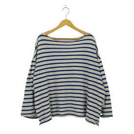 【中古】ネストローブ nest Robe UpcycleLino カベ撚りボーダービッグTシャツ レディース JPN：2