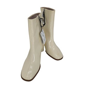 【中古】ザラ ZARA Faux-Patent-Finish Heeled Ankle Boots サイドジップ アンクル ヒールブーツ レディース 37