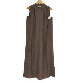 【中古】スティーブンアラン Steven Alan 23SS NOSLEEVE LONG DRESS リネン混 バンドカラーワンピース レディース JPN：M