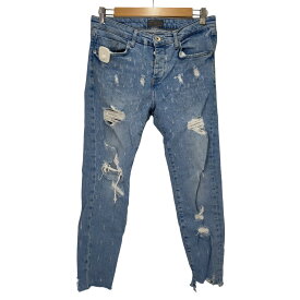 【中古】ザラマン ZARA MAN クラッシュ加工スキニーデニムパンツ メンズ EUR40