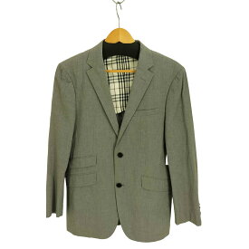 【中古】バーバリーブラックレーベル BURBERRY BLACK LABEL コットン 2B テーラードジャケット 背抜き ノバチェック メンズ import：S