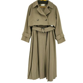 【中古】スナイデル snidel {{THE COAT LAB}}22AW プリーツウールコート モカ 3WAY レディース 0