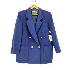 【中古】ザスコッチハウス The Scotch House 紺ブレ 金ボタン ダブルブレストテーラードジャケット メンズ 表記無