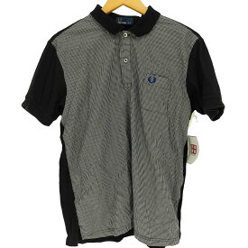【中古】フレッドペリー FRED PERRY 別注 THOMAS MASON グラフチェック ロゴ刺繍 切り替え S/S ポロ シャツ メンズ JPN：M