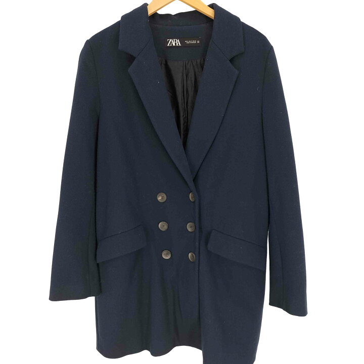 楽天市場】【中古】ザラ ZARA ダブル ブレスト ポリ ツイード ロング 