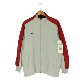 【中古】ナイキ NIKE ワンポイントロゴ刺繍 トラックジャケット メンズ import：L