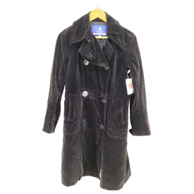【中古】バーバリーブルーレーベル BURBERRY BLUE LABEL ベロア調トレンチコート レディース 38