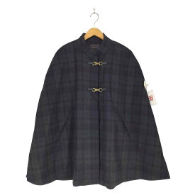 【中古】ラウンジドレス Loungedress チェック柄 ポンチョコート レディース FREE
