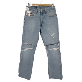 【中古】リーバイス Levis 505 ボタン裏689 リメイク加工ストレートデニムパンツ メンズ 表記無