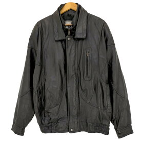 【中古】ユーズドフルギ USED古着 {{H.B.LEATHER}} 羊革 レザーブルゾン メンズ import：XL