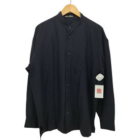 【中古】イッセイミヤケ ISSEY MIYAKE 1993SS Archive 総シルク スタンドカラーシャツ メンズ JPN：L