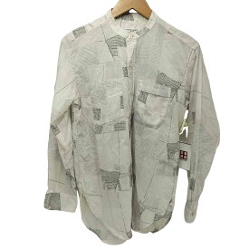 【中古】エンジニアードガーメンツ Engineered Garments 総柄 バンドカラー 総柄 長袖 シャツ メンズ import：XS