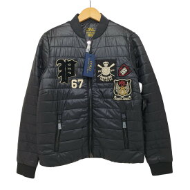 【中古】ポロラルフローレン POLO RALPH LAUREN gothic p rowing puffer bomber jacket ワッペン 中綿ジャケット ボンバージャケット レディース import：XS