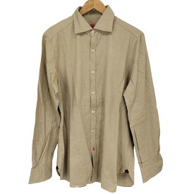 【中古】イザイア ISAIA イタリア製 ホリゾンタルカラーシャツ メンズ 41