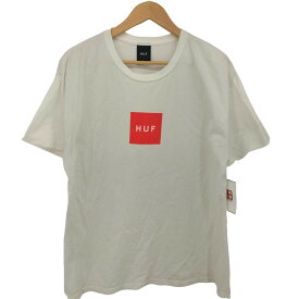 【中古】ハフ HUF ロゴプリント S/S tee ショートスリーブ Tシャツ メンズ import：L