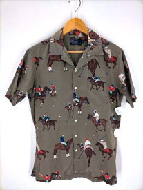 【中古】ポロバイラルフローレン Polo by RALPH LAUREN 90S 乗馬柄ボックス開襟半袖シャツ メンズ JPN：M