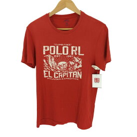 【中古】ポロラルフローレン POLO RALPH LAUREN CUSTOM FIT クラックプリント S/S Tシャツ メンズ import：M