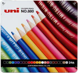 三菱鉛筆 MITSUBISHI ／色鉛筆 880　24色セット　K88024CPN