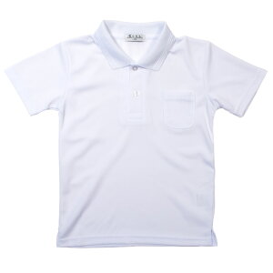吸汗速乾スクールポロシャツ 子供 体操服 ポロシャツ 半袖 男の子 女の子 100 110 120 130 140 150 160 170 白/ホワイト 100-170cm 9011600【CL】