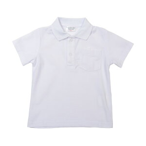 コットンブレンドスクールポロシャツ 子供 体操服 ポロシャツ 半袖 男の子 女の子 100 110 120 130 140 150 160 白/ホワイト 100-160cm 10100 【TA】