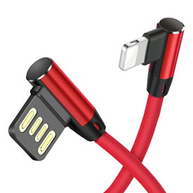 送料無料 スマホ ケーブル USB Lightning iPhone iPad iPad Lightning 充電 充電しながらゲームをしても邪魔にならない新デザイン 90度 L字型コネクタ 2.4A 急速充電にも対応 BBEXPRESS.SHOP