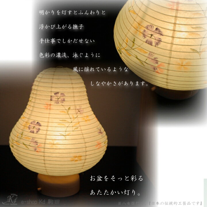 楽天市場】お盆提灯 手描き シラキ工芸 撫子 なでしこ 夏 お盆 提灯  