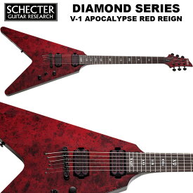 シェクター SCHECTER / V-1 APOCALYPSE RED REIGN [AD-V-1-APOC] アポカリプス V1 レッドレイン　フライングVタイプ　ダイヤモンドシリーズ ソフトケース付