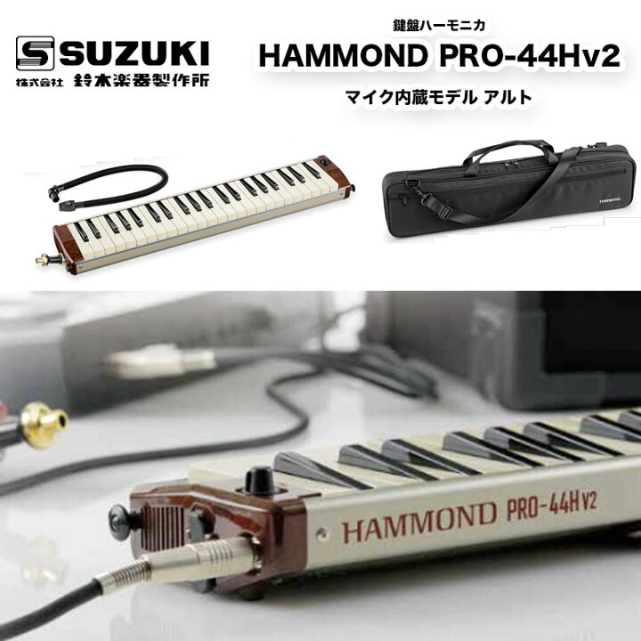 鍵盤ハーモニカ HAMMOND PRO-44Hv2 ピックアップマイクを内蔵したエレアコ鍵盤ハーモニカ ハモンド プロ44 送料無料  Music 