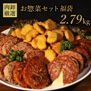 肉卸厳選お惣菜セット 2.79kg ハンバーグ 詰め合わせ お惣菜 惣菜 セット 湯煎 レンジ 冷凍 レトルト 冷凍食品 おかず 業務用