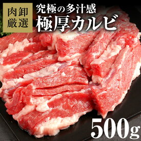 肉 カルビ 500g 厚切り 焼肉 焼き肉 厚切り肉 カルビステーキ ステーキ バーベキュー bbq ステーキ肉 厚切りカルビ500g 冷凍 小分け お取り寄せ
