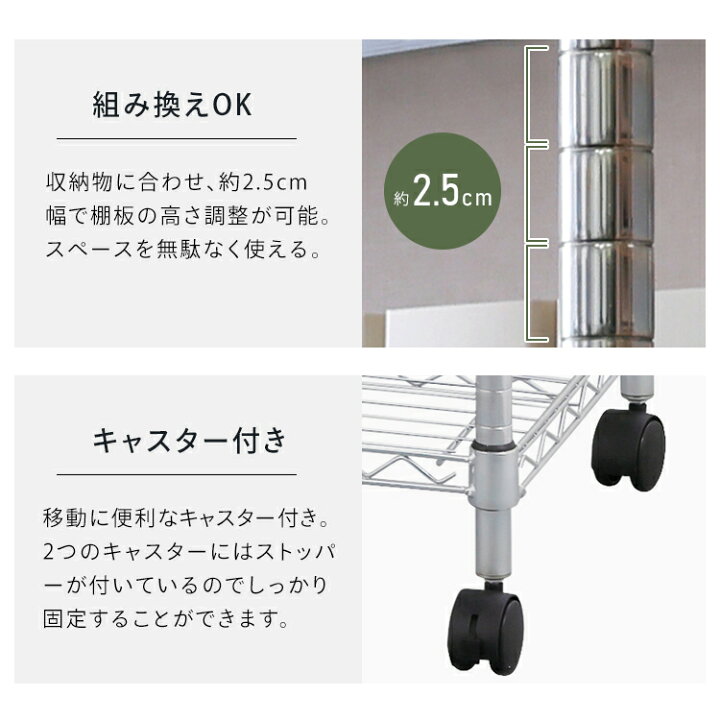 楽天市場】ラック キッチン 棚 収納 収納棚 スチールラック 5段 幅120