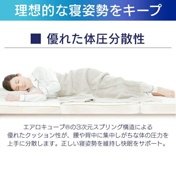 楽天市場】【組立サービス込み】マットレス ダブル 折りたたみ 三 