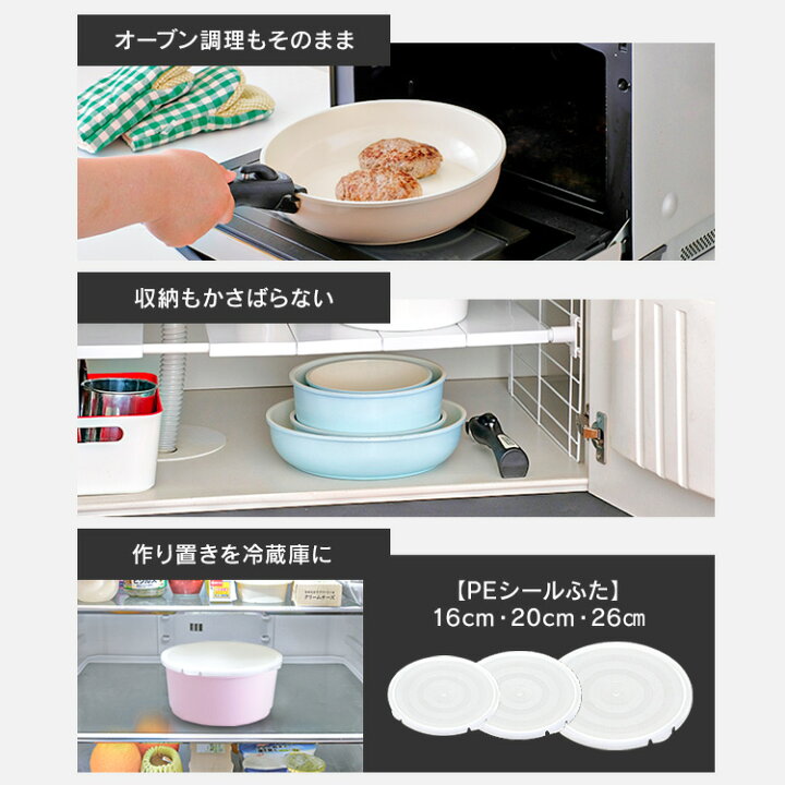 楽天市場】フライパン おしゃれ かわいい アイリスオーヤマ KITCHEN  