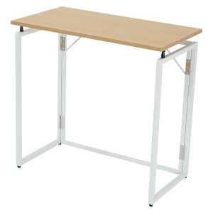折りたたみ デスク 収納 テレワーク 白 アジャスター付き フォールディングデスク 折りたたみデスク 在宅 お手入れ簡単 デスクワーク 天板木目 折り畳み 折り畳みデスク ブラウン ホワイト