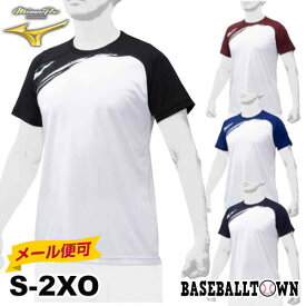 ミズノプロ グラフィックTシャツ 半袖 大人 クルーネック オールシーズン ユニセックス 取寄 12JA0T04 野球ウェア メール便可