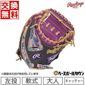 【交換送料無料】 野球 キャッチャーミット 軟式 左投げ ローリングス HOH BLIZZARD & Wizard #01 捕手用 パープル サイズ33.0 日本製 GR3HO2AF 一般 大人 型付け可能(G) 草野球 キャッチボール