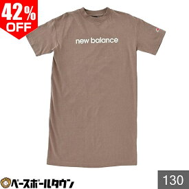 42%OFF Tシャツワンピ ガールズ 半袖 丸首 ニューバランス リニアロゴ ルーズフィットドレス おしゃれ かわいい ABD35052 スポーツウェア ワンピース キッズ 女の子 女子 アウトレット セール sale 在庫処分