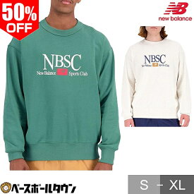 50%OFF スウェット トレーナー 大人 ニューバランス Sports Club スウェットクルー 長袖 丸首 メンズ レディース 男女兼用 スエット スポーツウェア セール アウトレット 秋冬ウェア 防寒 MT31556 2024SS06 アウトレット セール sale 在庫処分 楽天スーパーSALE