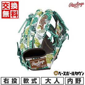 【交換往復送料無料】 野球 グローブ 軟式 大人 右投げ ローリングス HOH GRAPHIC 内野手用 サイズ11.25 グリーン ブラウン 限定 GR3FHGN62-CHODGRN 型付け可能(G) キャッチボール