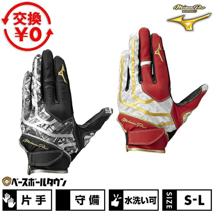 楽天市場】【交換往復送料無料】 野球 守備用手袋 パッド付 片手用 