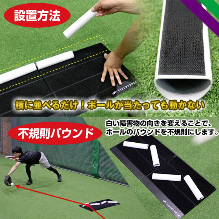 楽天市場 野球 守備練習用 バウンドキャッチトレーナー 軟式 硬式 ソフトボール対応 収納バッグ付き 捕球 ショートバウンド イレギュラー 逆シングル Fbct 8035 フィールドフォース トレーニング 野球用品ベースボールタウン