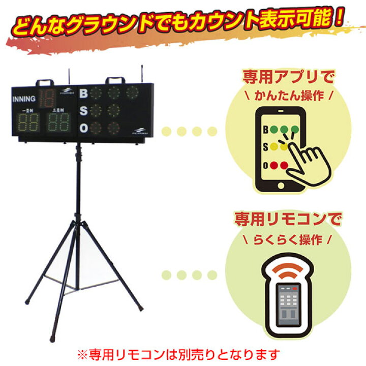 楽天市場 最大10 引クーポン 野球 デジタルbsoカウンター 投球カウンターフルセット Ledライト スマホアプリで操作 Bluetooth接続 三脚 専用acアダプター付き 電池対応 別売 ベースボールカウンター 野球用品 ソフトボール用品 Fdc 3000c ラッピング不可 野球用品 楽天市場 最大10 引クーポン 野球 デジタルbsoカウンター 投球カウンターフルセット Ledライト スマホアプリで操作 Bluetooth接続 三脚 専用acアダプター付き 電池対応 別売 ベースボールカウンター 野球用品 ソフトボール用品 Fdc 3000c ラッピング不可 野球用品