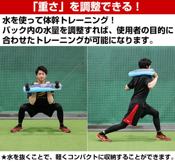 楽天市場 全品5 Offクーポン ウォーターバッグ 体幹トレーニング 野球 ソフトボール サッカー フットサル バスケットボール フィジカル 筋トレ Fwbt 065 フィールドフォース 野球用品ベースボールタウン