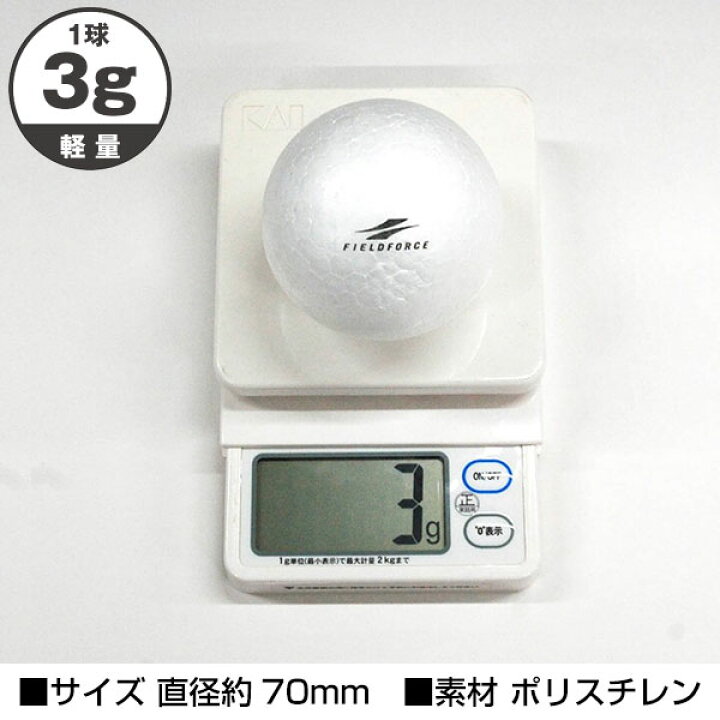楽天市場 最大10 引クーポン 野球 練習 発泡スチロールボール 48個入り 4ダース 超軽量 約3g 直径約70mm 専用メッシュバッグ付き 打撃 バッティング トレーニング Fhsb 48 フィールドフォース 野球用品ベースボールタウン