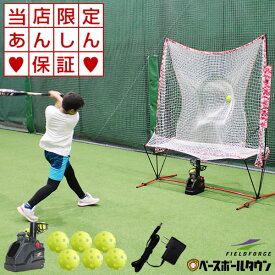 【当店限定⇒アダプターおまけ＆6ヶ月保証付き】野球 練習 オートリターン・フロントトス フロントネット付き トスマシン＋専用ネット＋穴あきボール6個セット 打撃 バッティング FTM-263AR2 ラッピング不可 フィールドフォース
