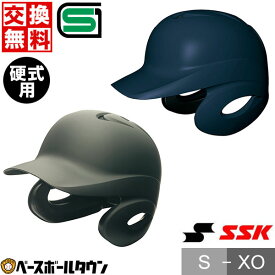 交換往復無料 野球 SSK 硬式打者用両耳付きヘルメット(艶消し) プロエッジ H8500M 一般用 サイズ交換往復無料 SGマーク合格品