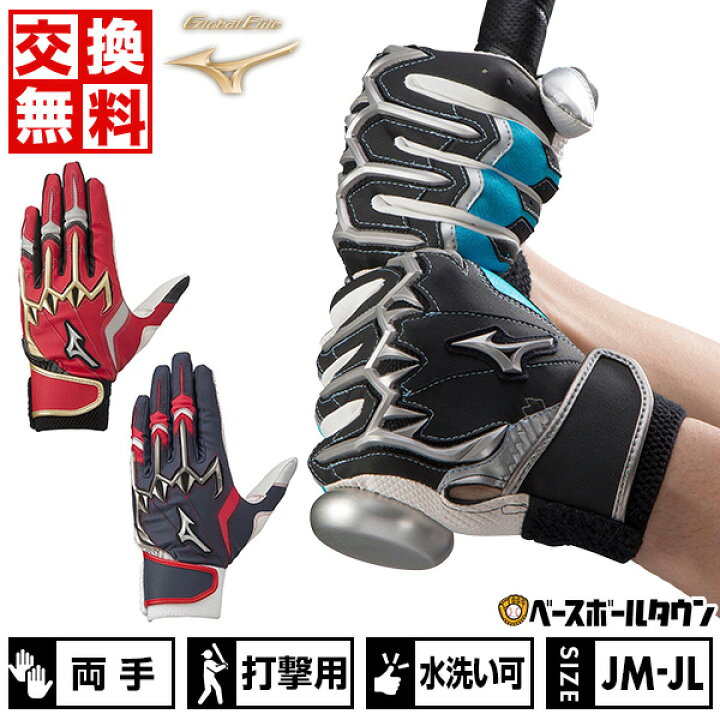 楽天市場】【交換往復送料無料】 野球 バッティンググローブ ジュニア 