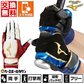 【交換送料無料】 ミズノ 野球 トレーニング手袋 両手用 限定緩衝パッド付モデル 1EJET801 手袋 メール便可
