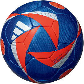 アディダス サッカーボール 5号球 UEFA EURO2024 リーグ5号球 青色×赤色 検定球 手縫い AF594BR フットボール